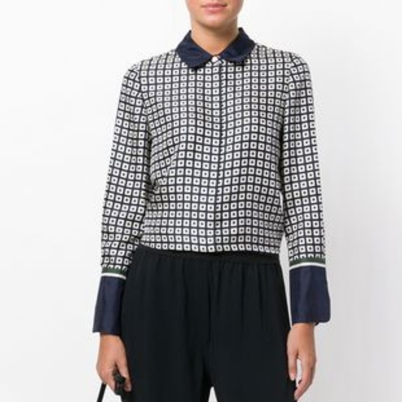 Tory Burch Tops - Navy Silk Marea Top from Tory Burch *NWT*